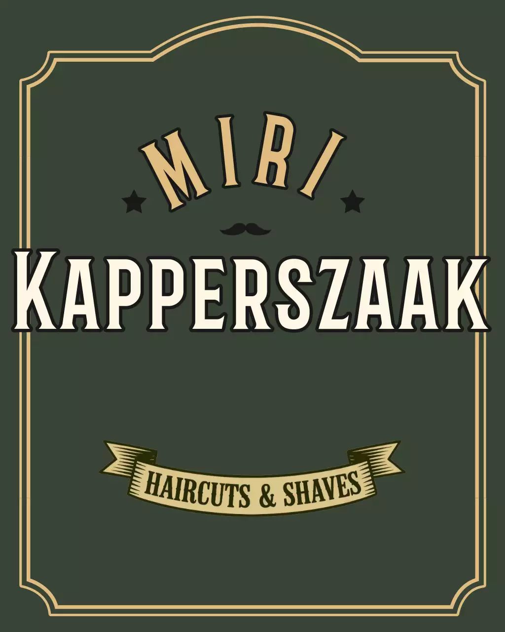 Beige Vintage Barbershop Promotie