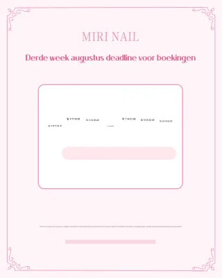 Informatiebericht over reserveringen in Pink Clean