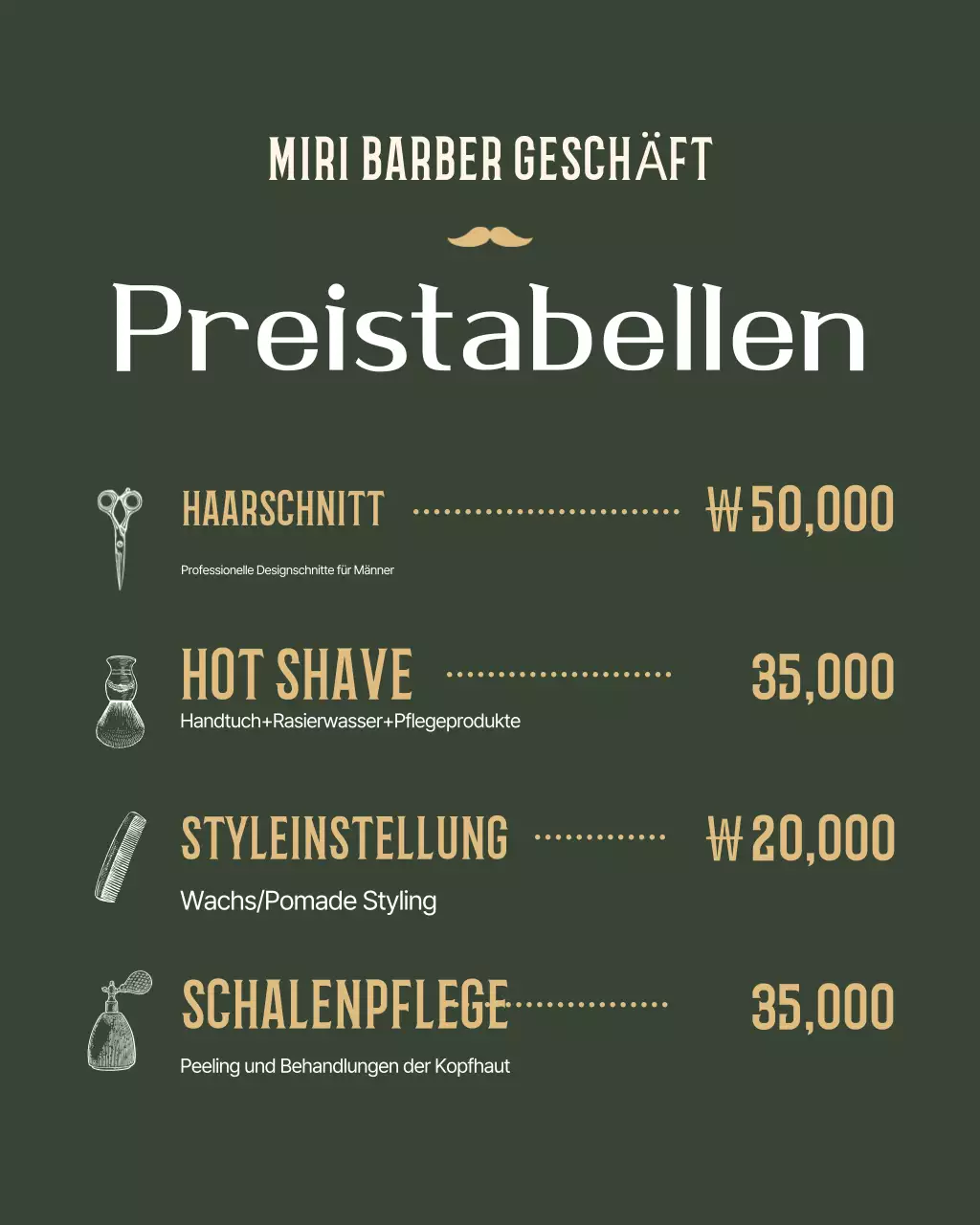 Beige Vintage Barbershop-Aktion