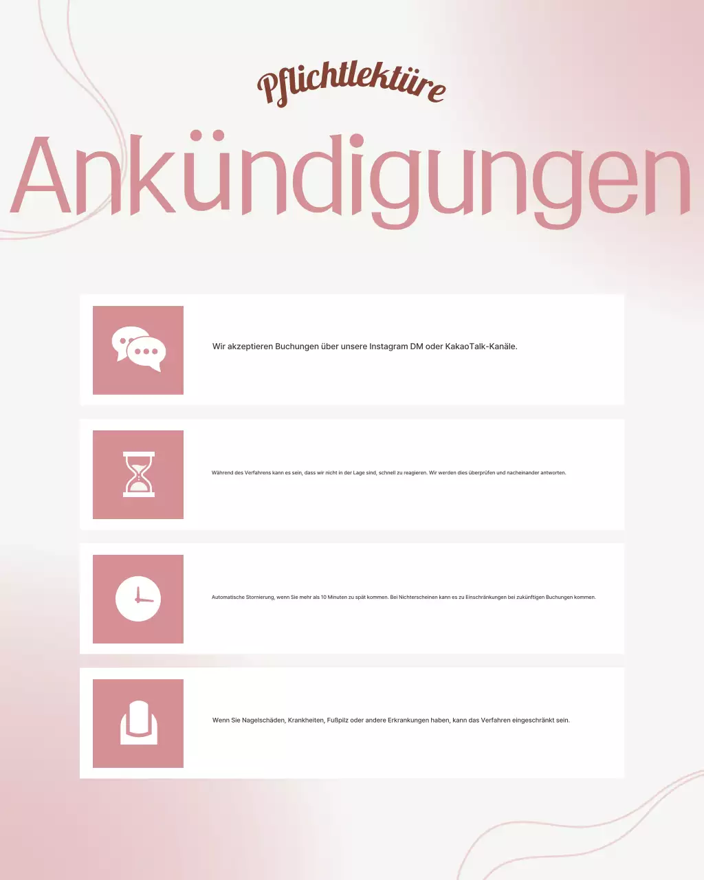 Pink Modern Nail Shop-Aktion