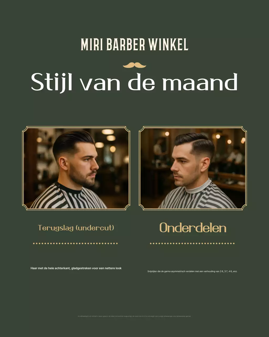 Beige Vintage Barbershop Promotie