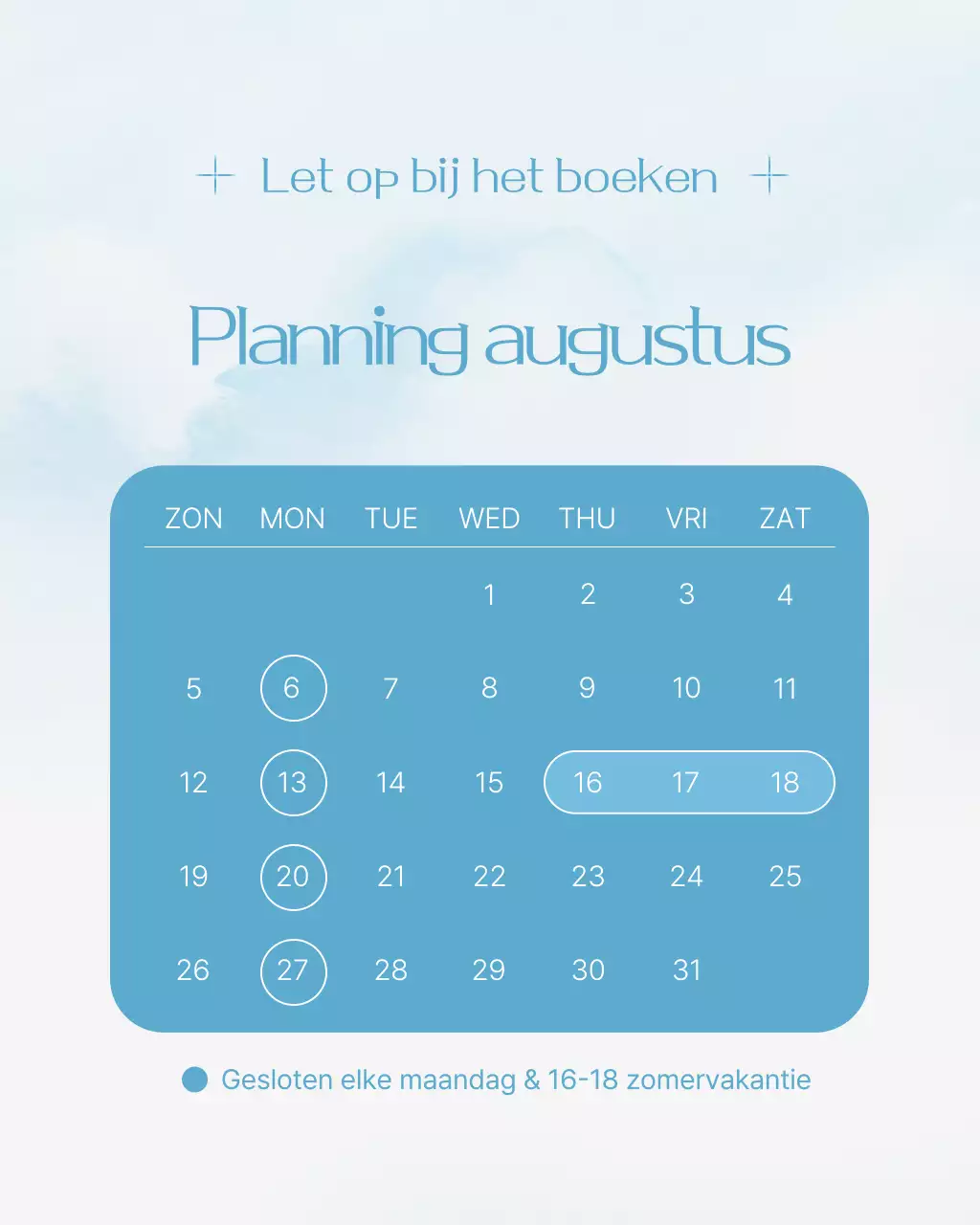 Promotie van Sky Blue Modern Nail Shop