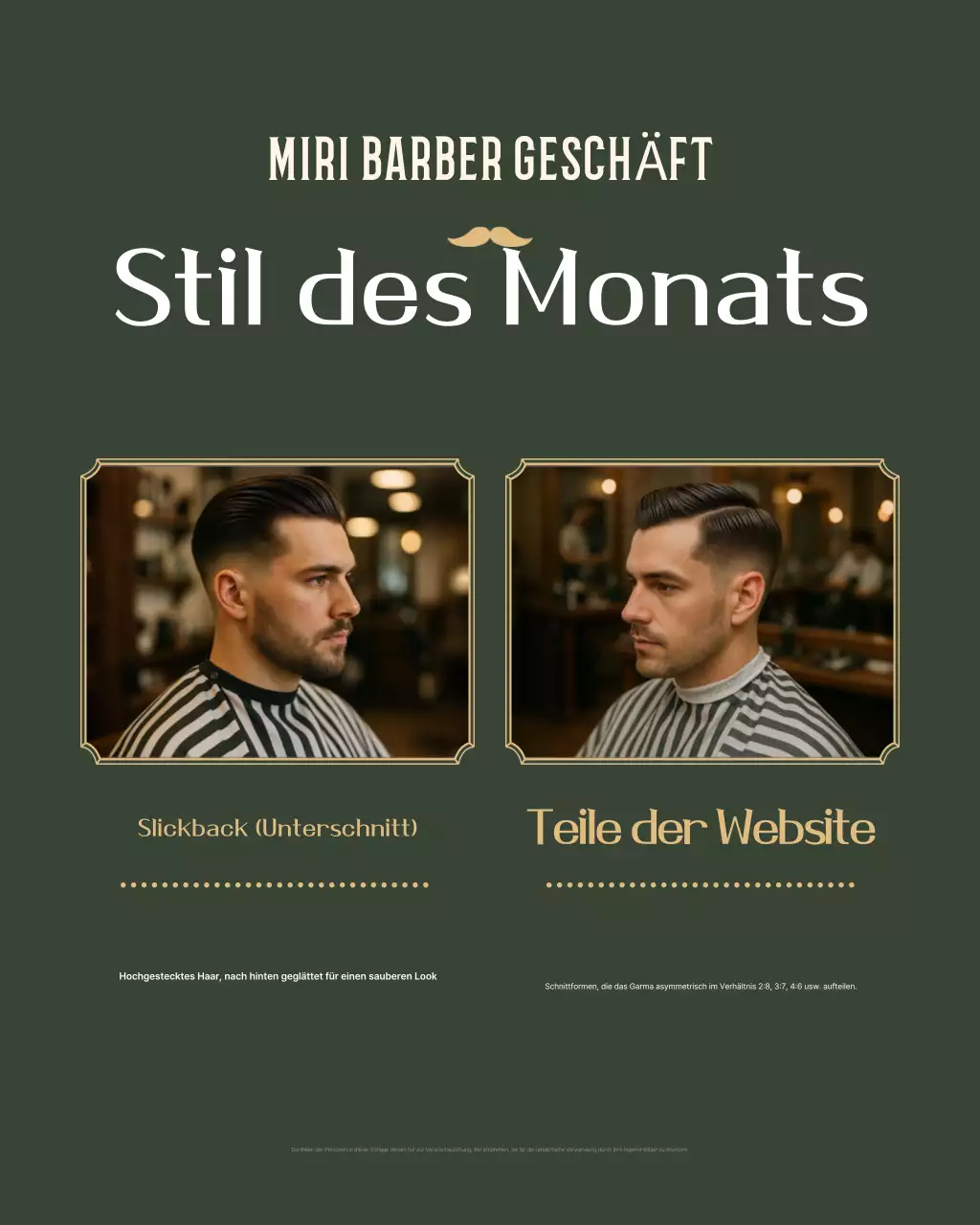 Beige Vintage Barbershop-Aktion