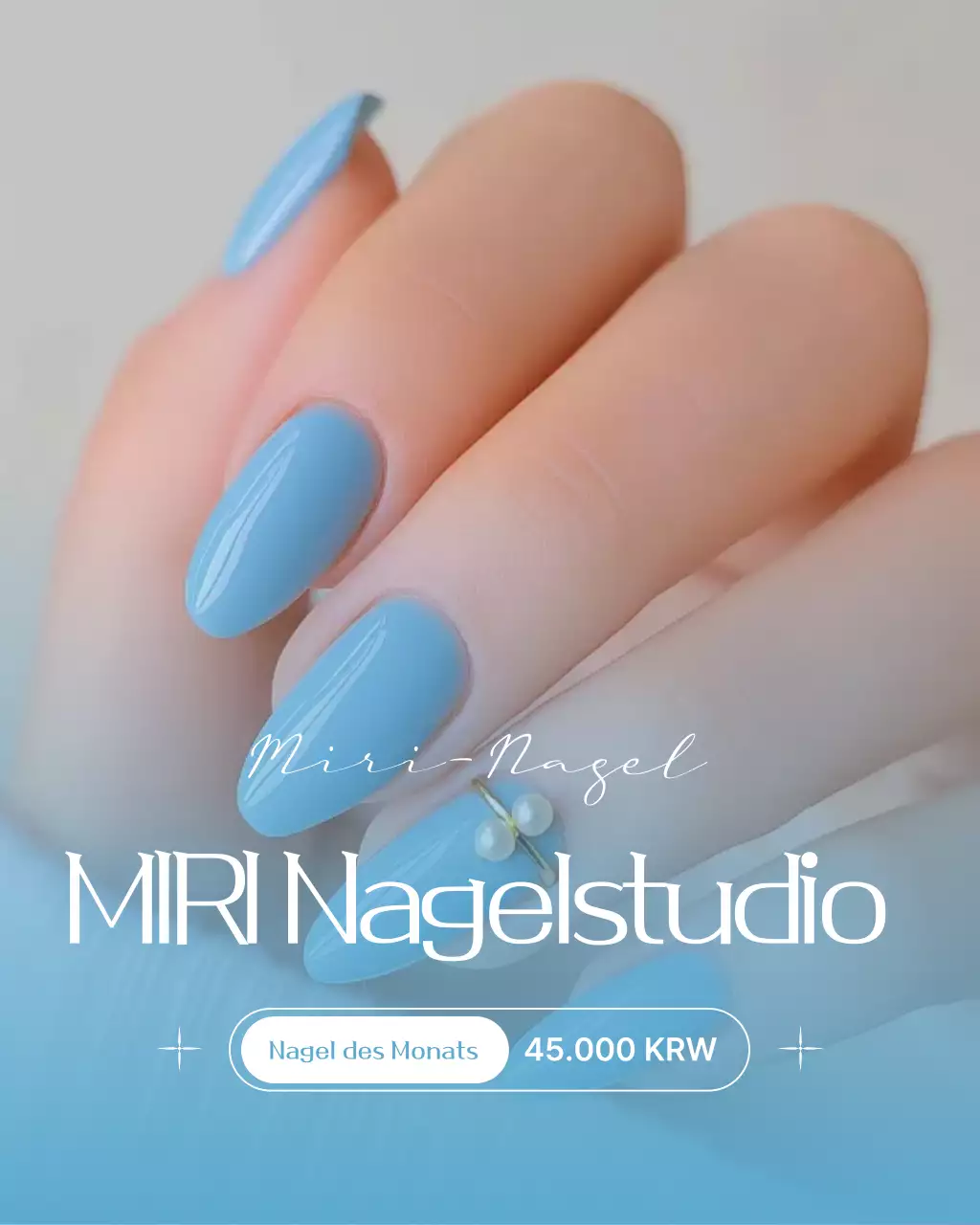Sky Blue Modern Nail Shop-Aktion