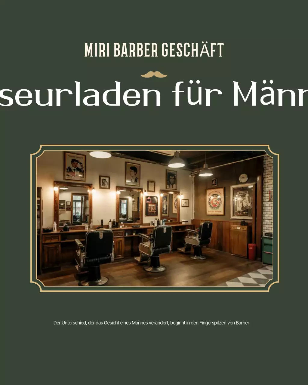 Beige Vintage Barbershop-Aktion