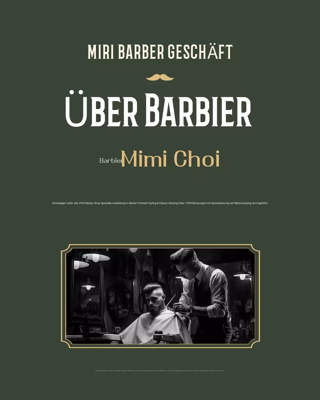 Beige Vintage Barbershop-Aktion