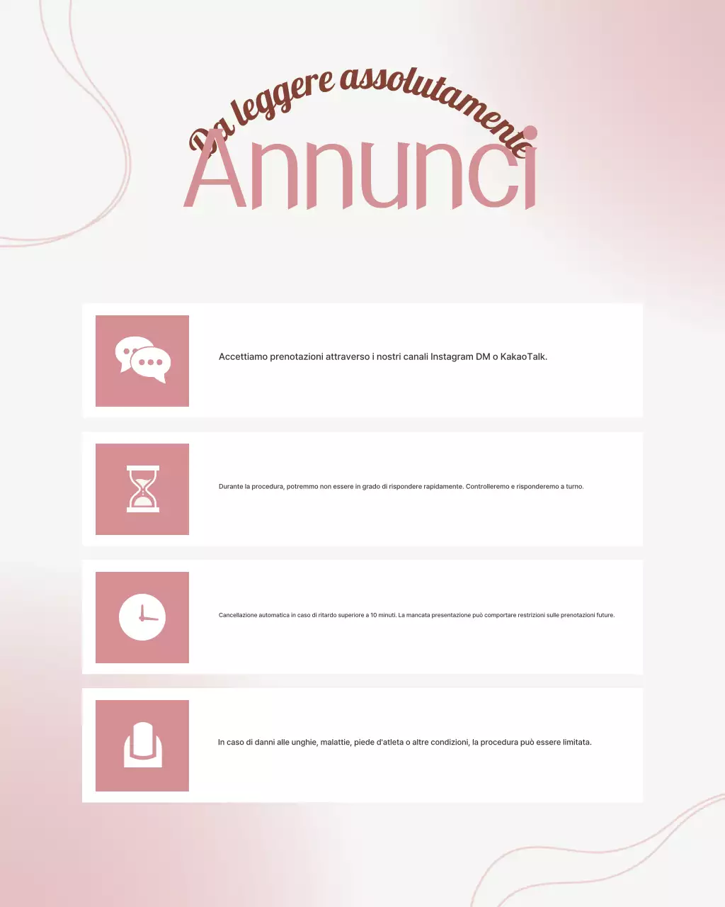 Promozione Pink Modern Nail Shop