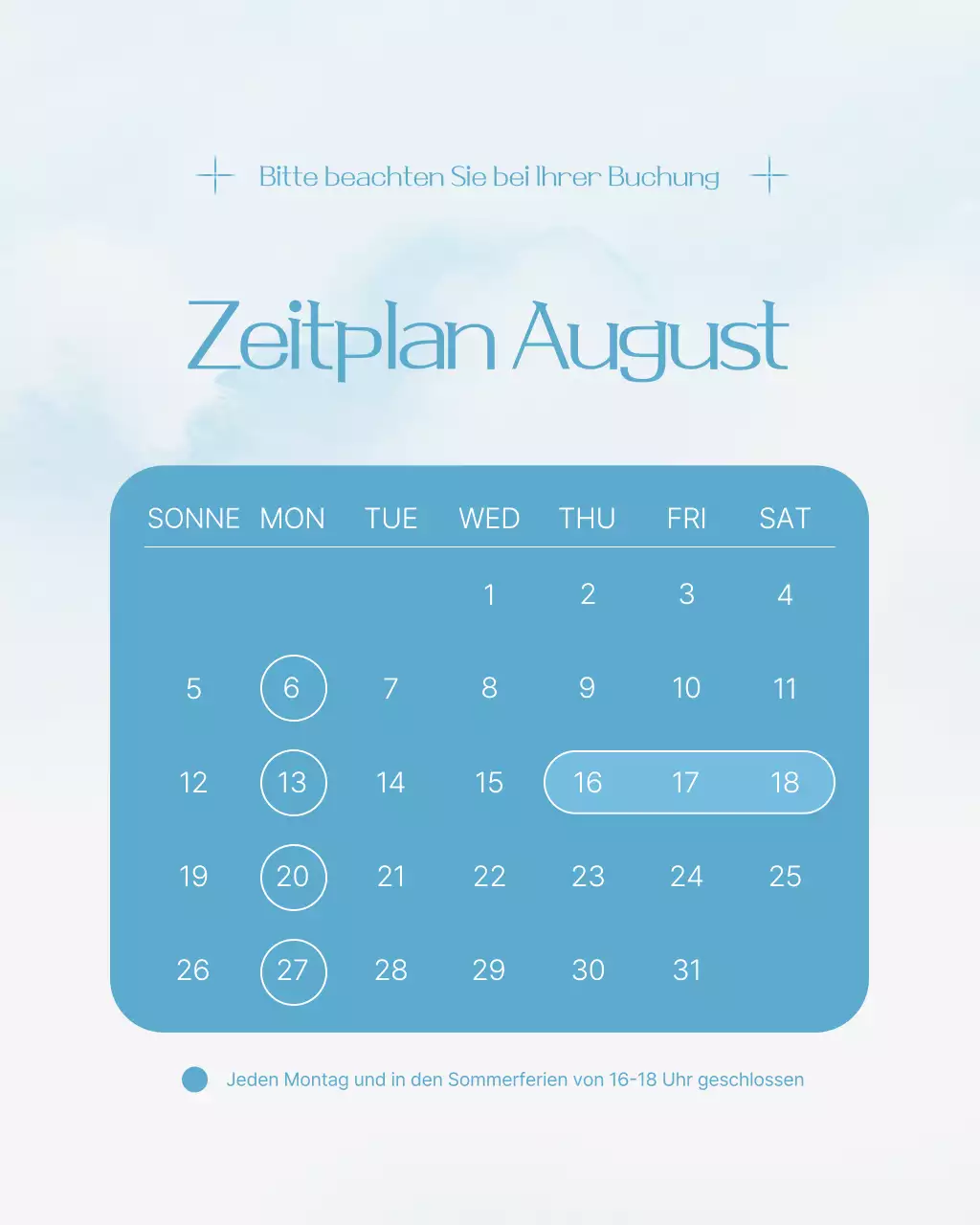 Sky Blue Modern Nail Shop-Aktion