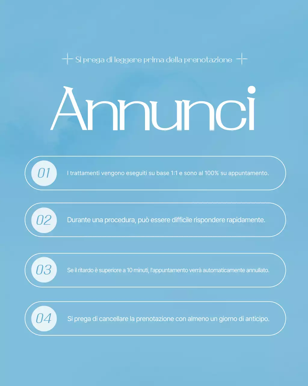 Promozione del negozio di unghie moderno blu cielo