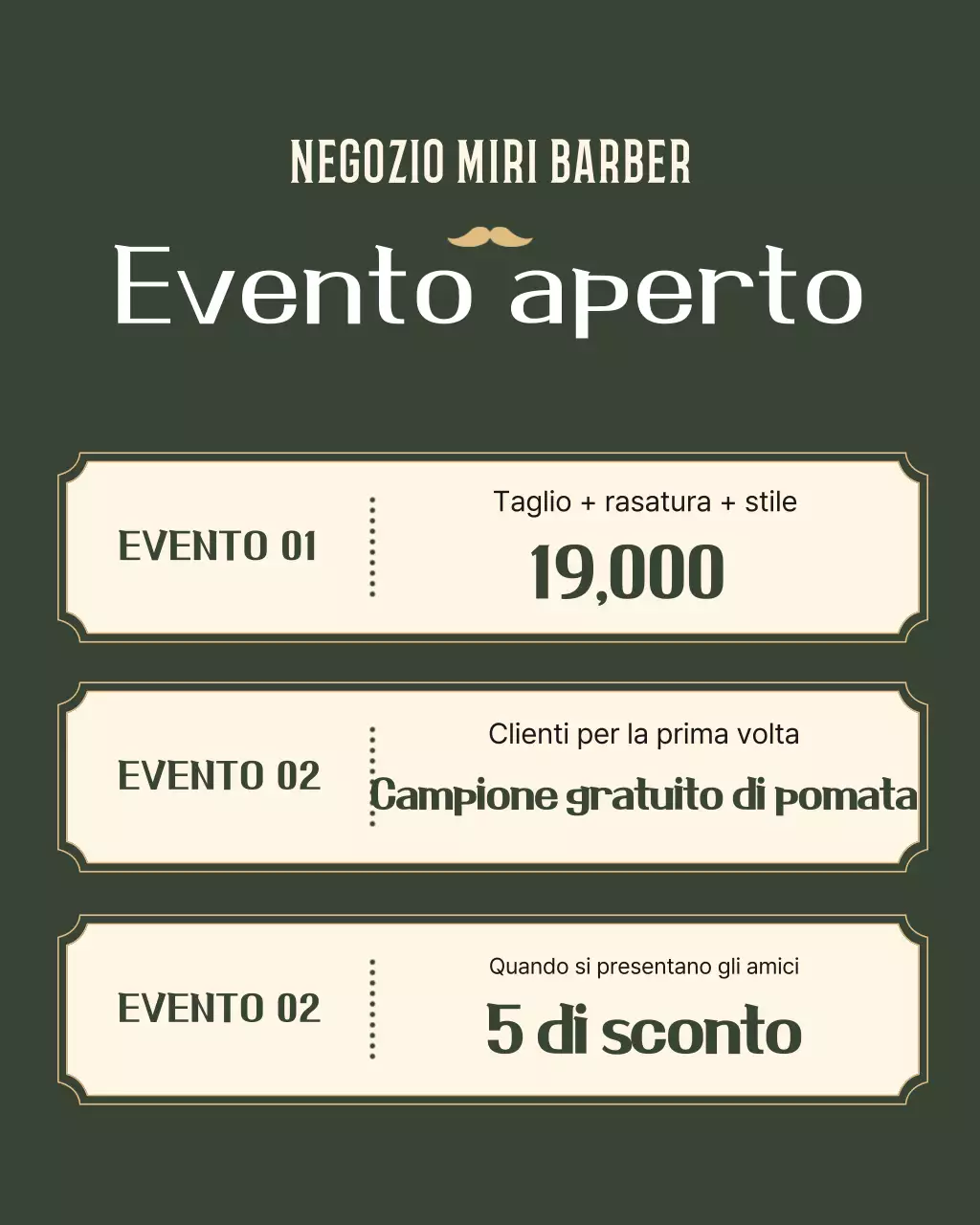 Promozione Barbershop Vintage Beige