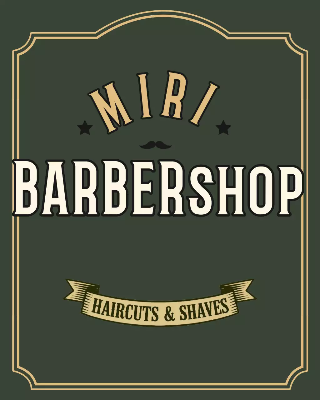 Beige Vintage Barbershop-Aktion