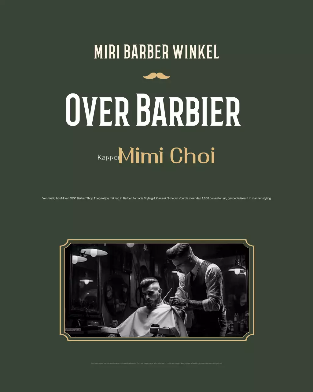 Beige Vintage Barbershop Promotie