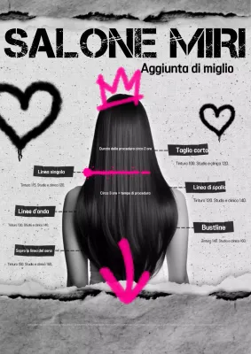 Guida alle acconciature con contrasto bianco e nero