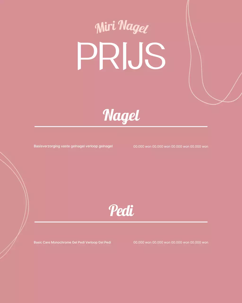 Roze moderne nagelwinkel promotie