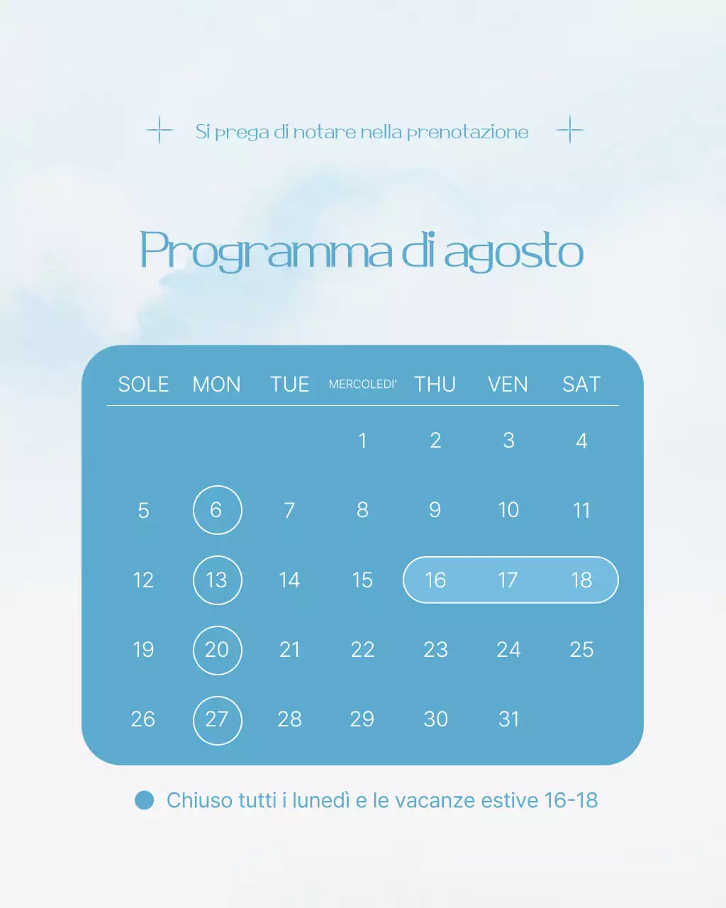 Promozione del negozio di unghie moderno blu cielo