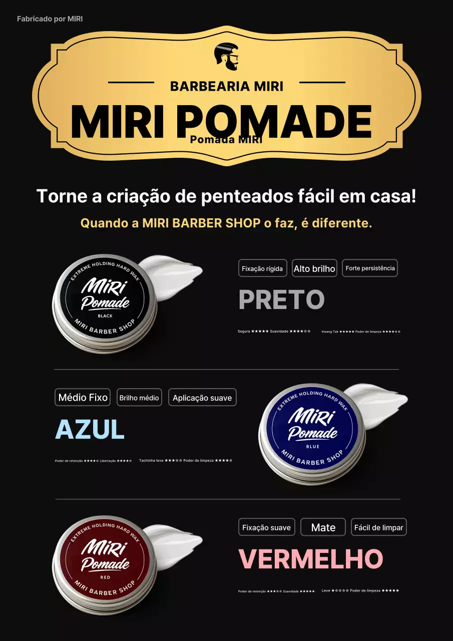 Promoção de produtos para penteados modernos pretos