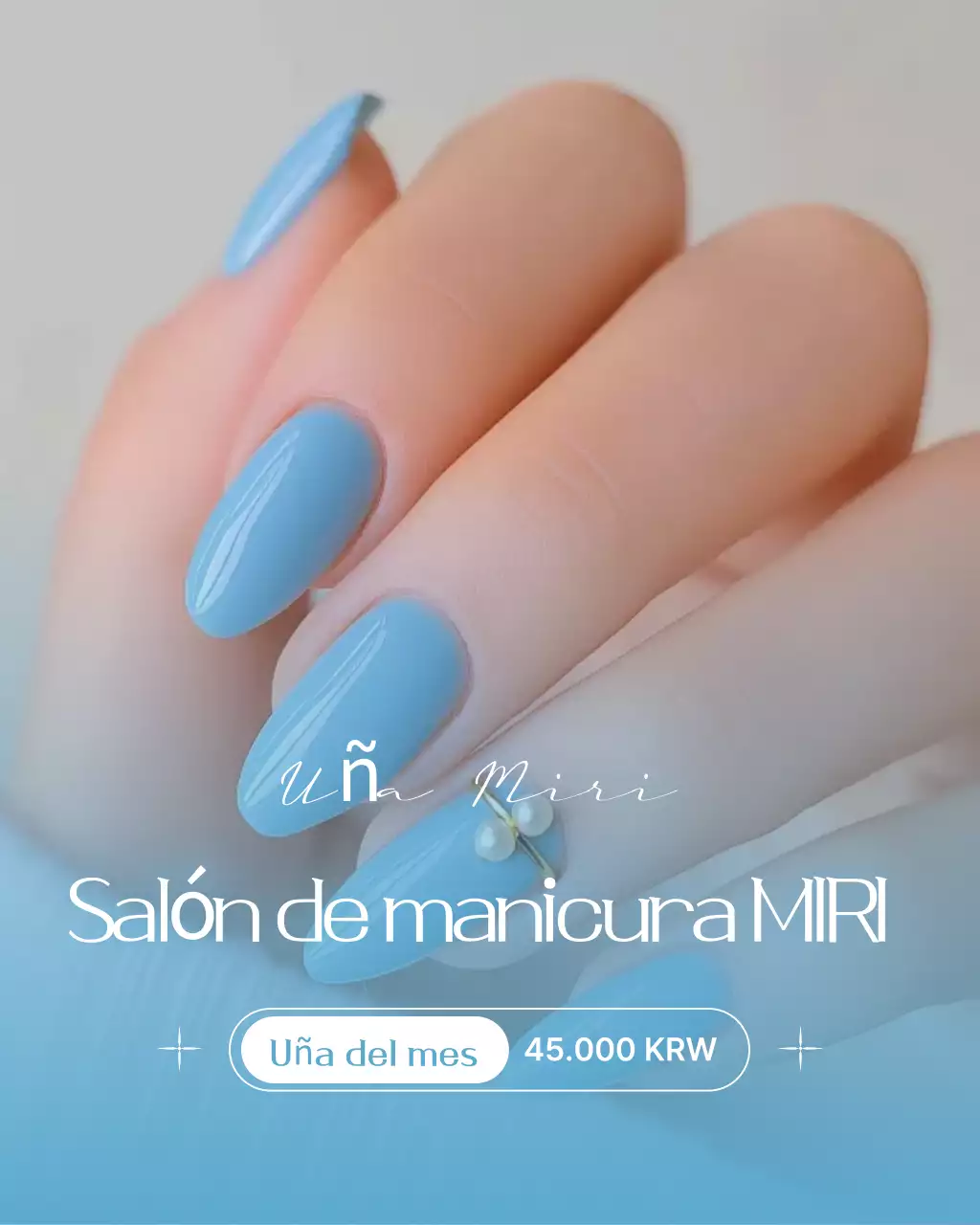 Promoción de tienda de uñas moderna Sky Blue