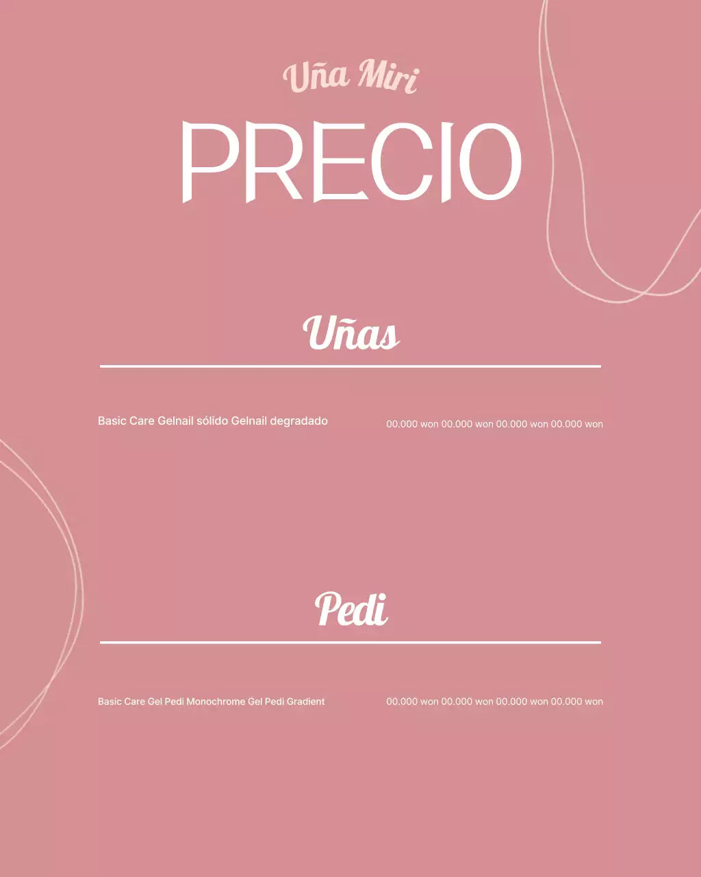Promoción de tienda de uñas moderna rosa