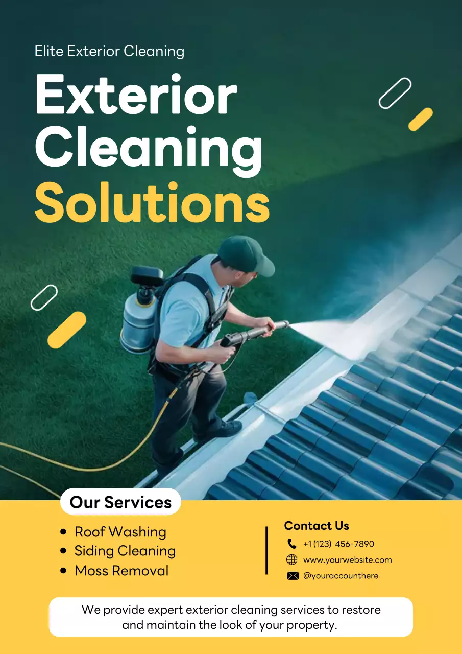 Green Modern Cleaning Advertisement Poster
