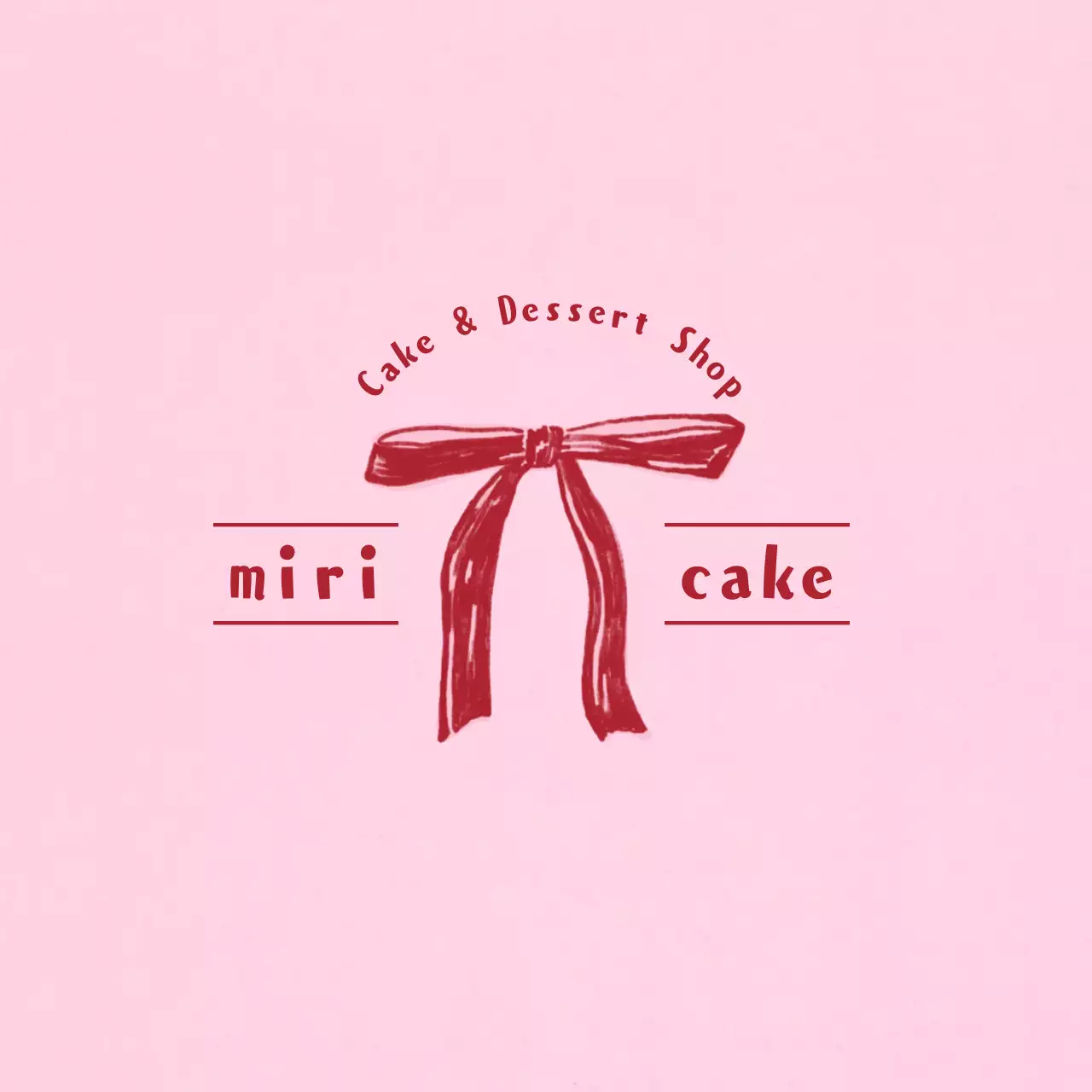 핑크색의 빈티지한 케이크샵 홍보