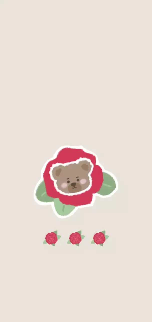 베이지 아기자기한 캐릭터 굿즈