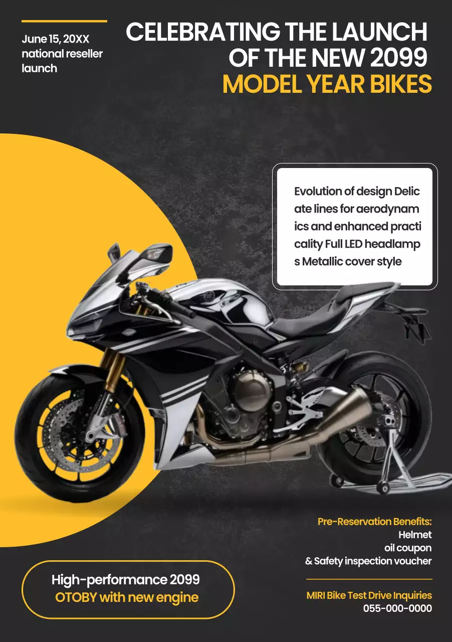 promosi sepeda motor modern hitam