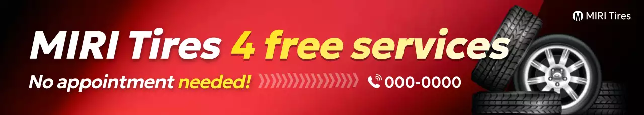 promoção de pneu vermelho moderno