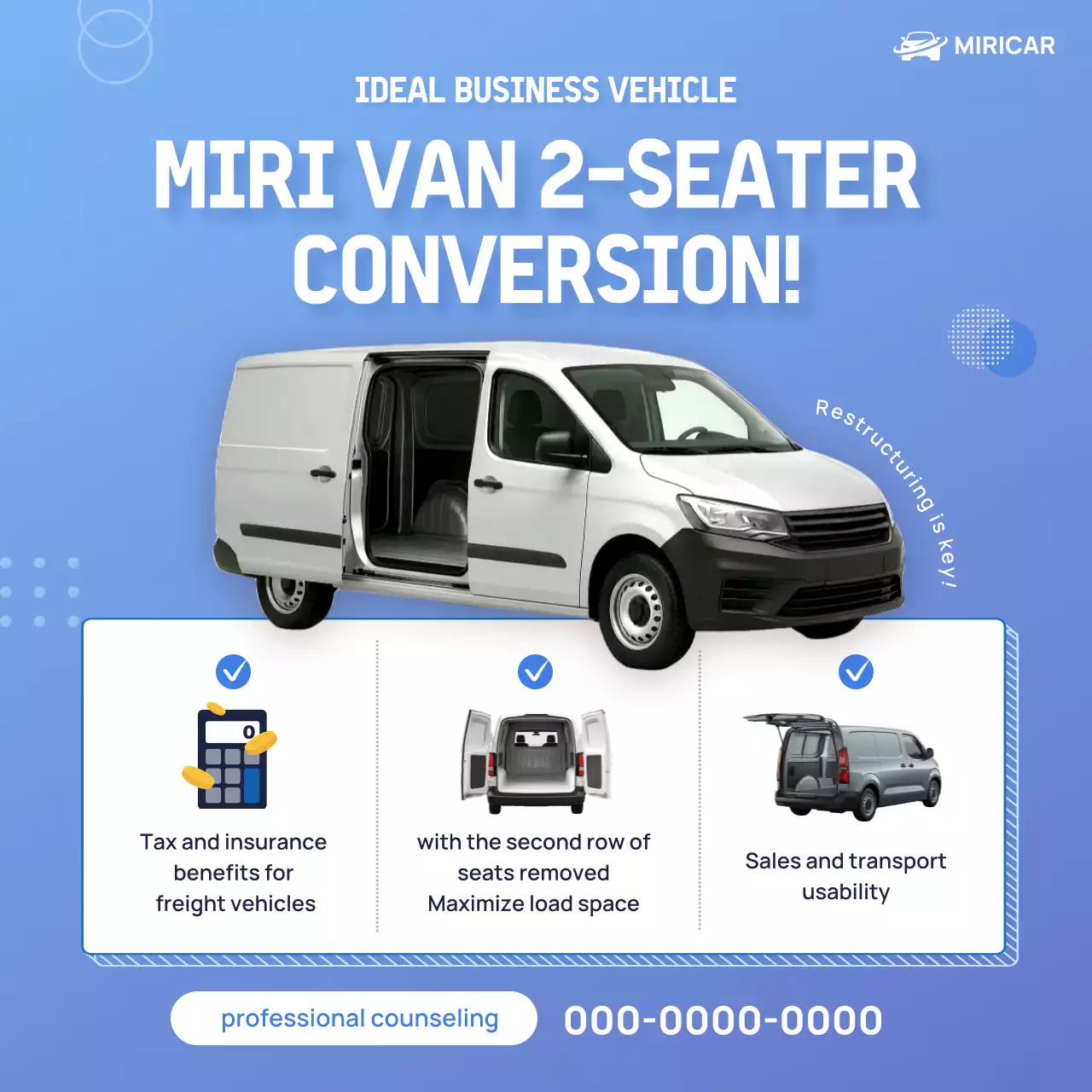 blue modern vehicle promotion