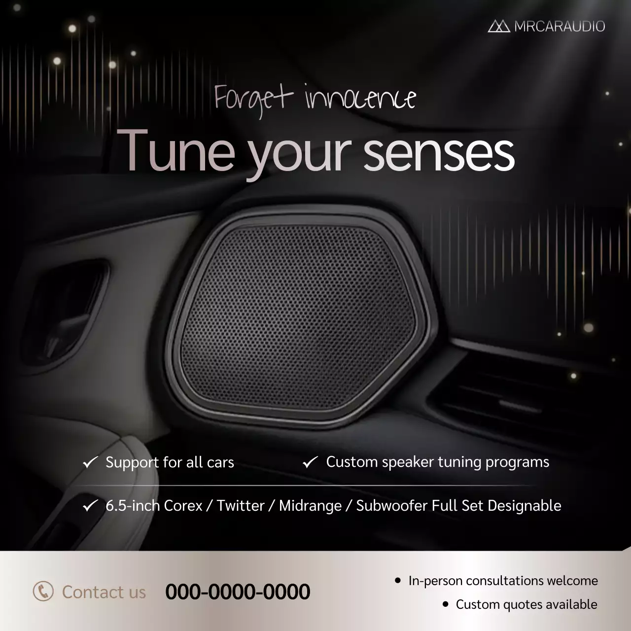 black modern car advertisement