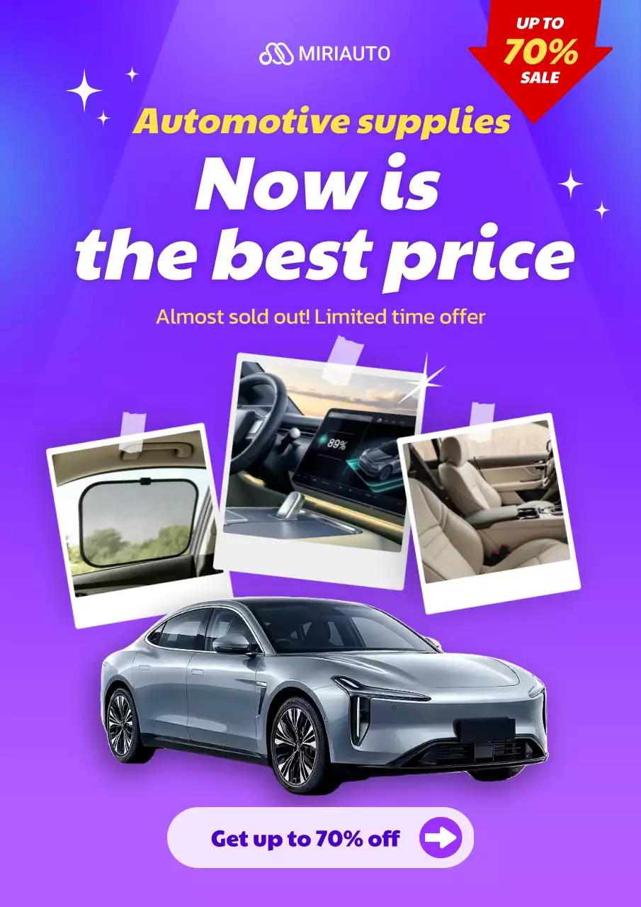 promosi otomotif modern berwarna ungu