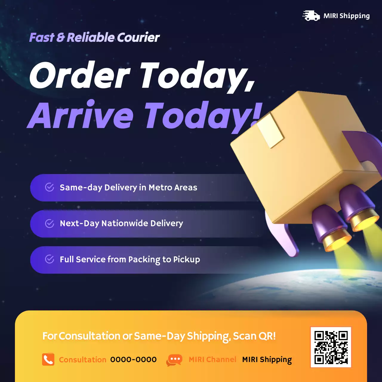 khuyến mãi chuyển phát nhanh hiện đại màu tím