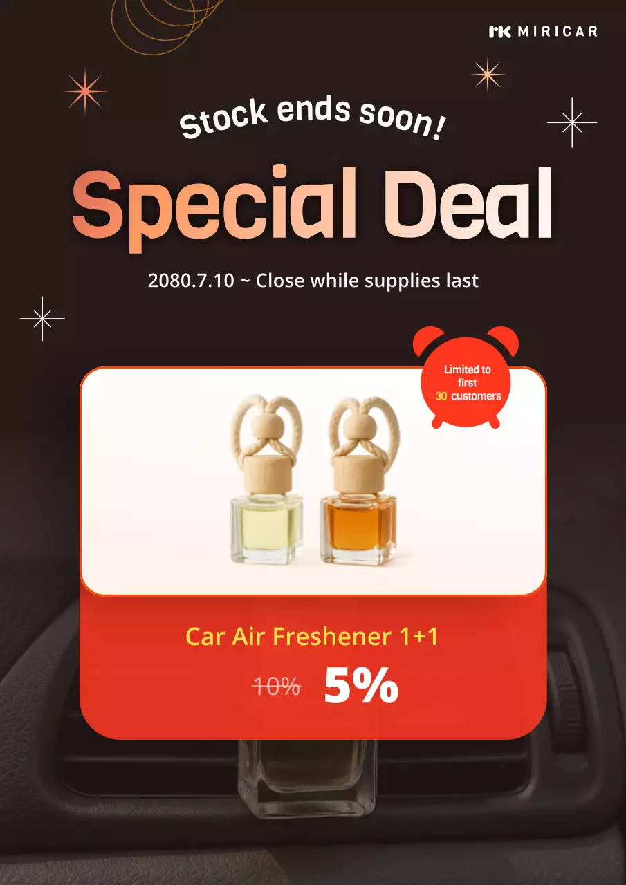 orange modern car promotion