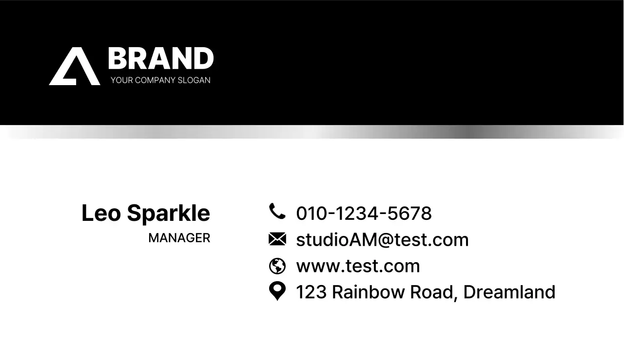 검정 흑백 모던 미니멀 회사 홍보