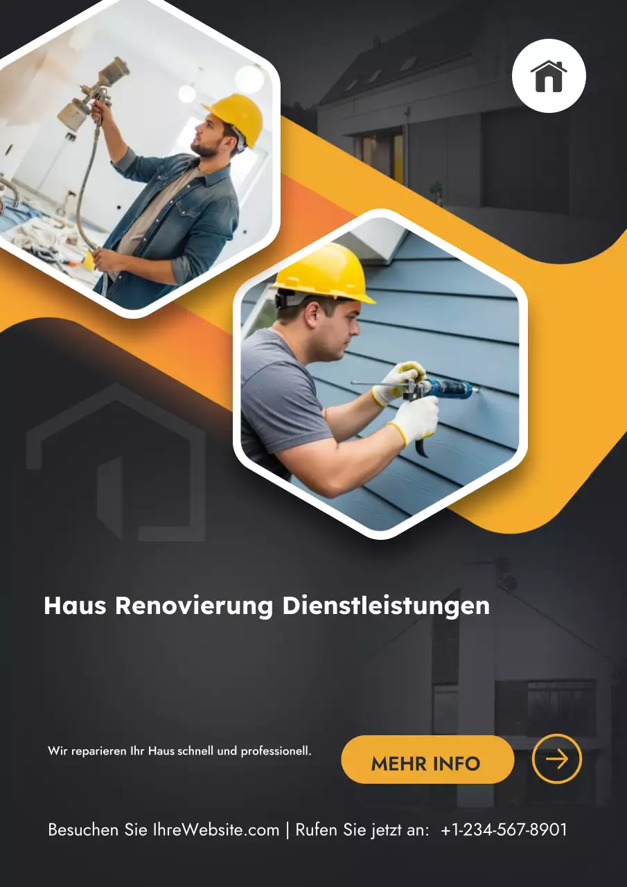 Professionelle moderne Hausrenovierungsdienste Poster