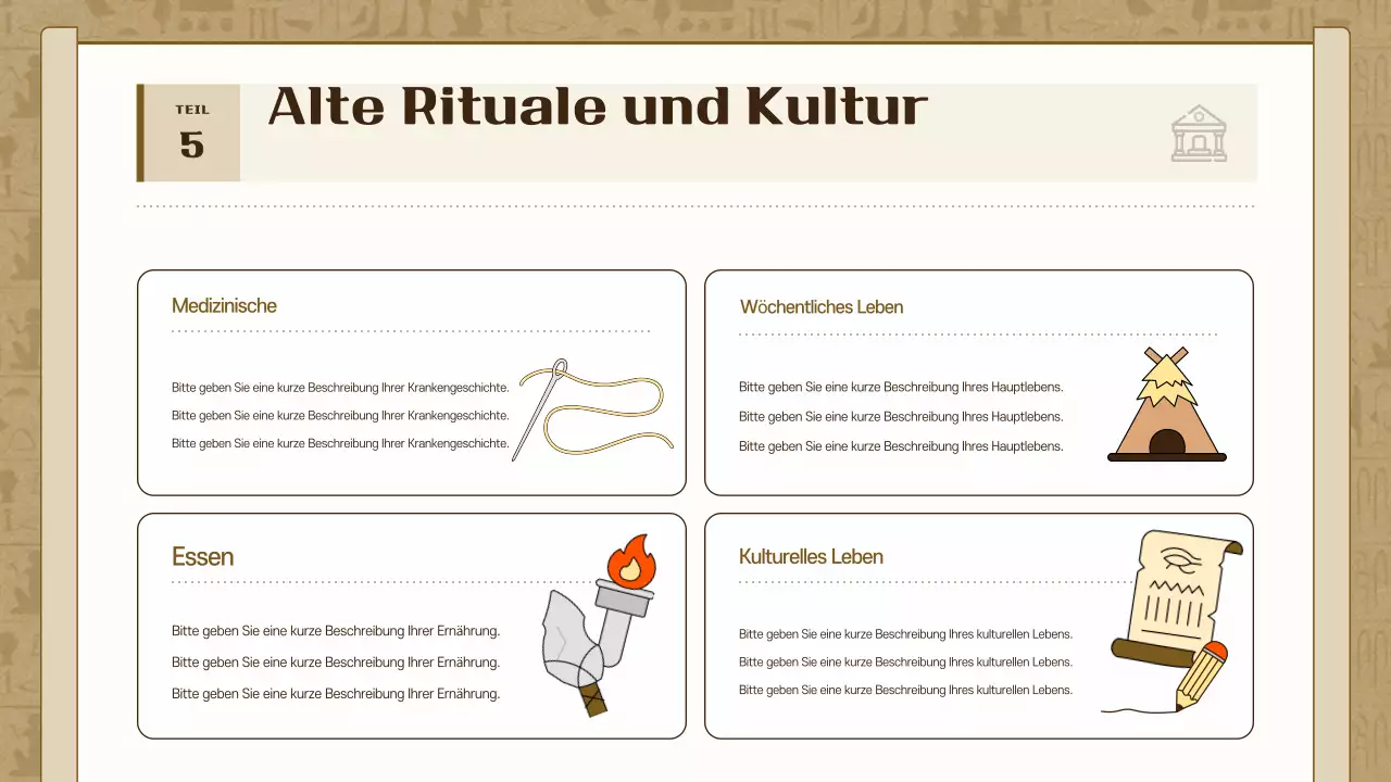 Brown Vintage Geschichtsausstellung