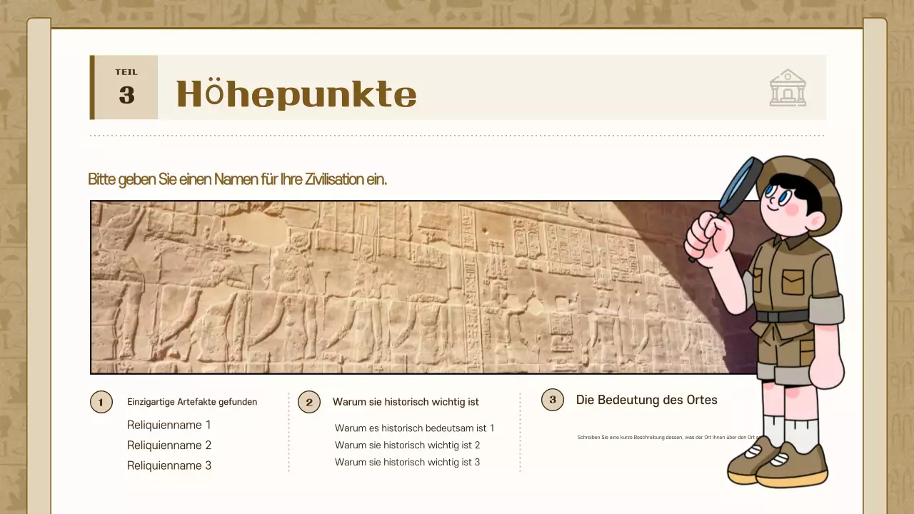 Brown Vintage Geschichtsausstellung