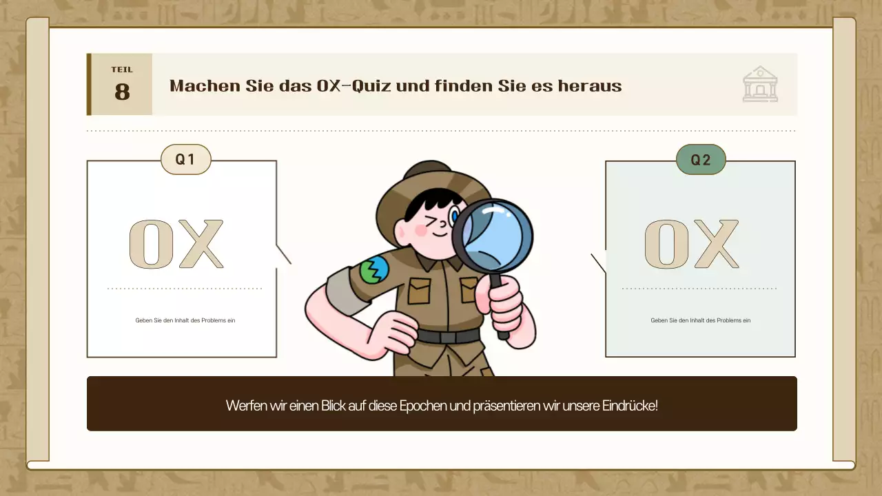 Brown Vintage Geschichtsausstellung