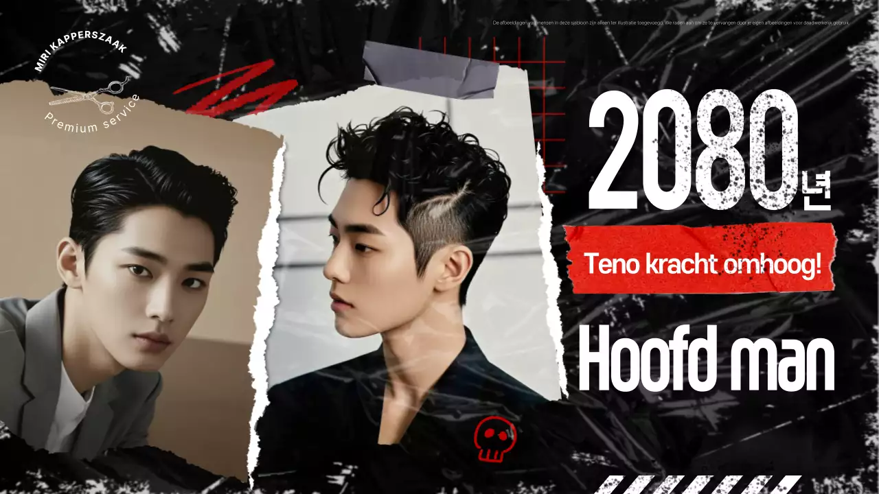 Advertentie voor zwart modern kapsel