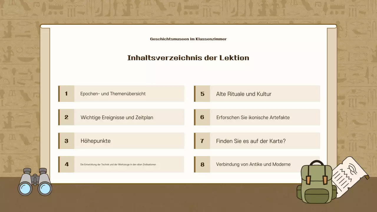 Brown Vintage Geschichtsausstellung