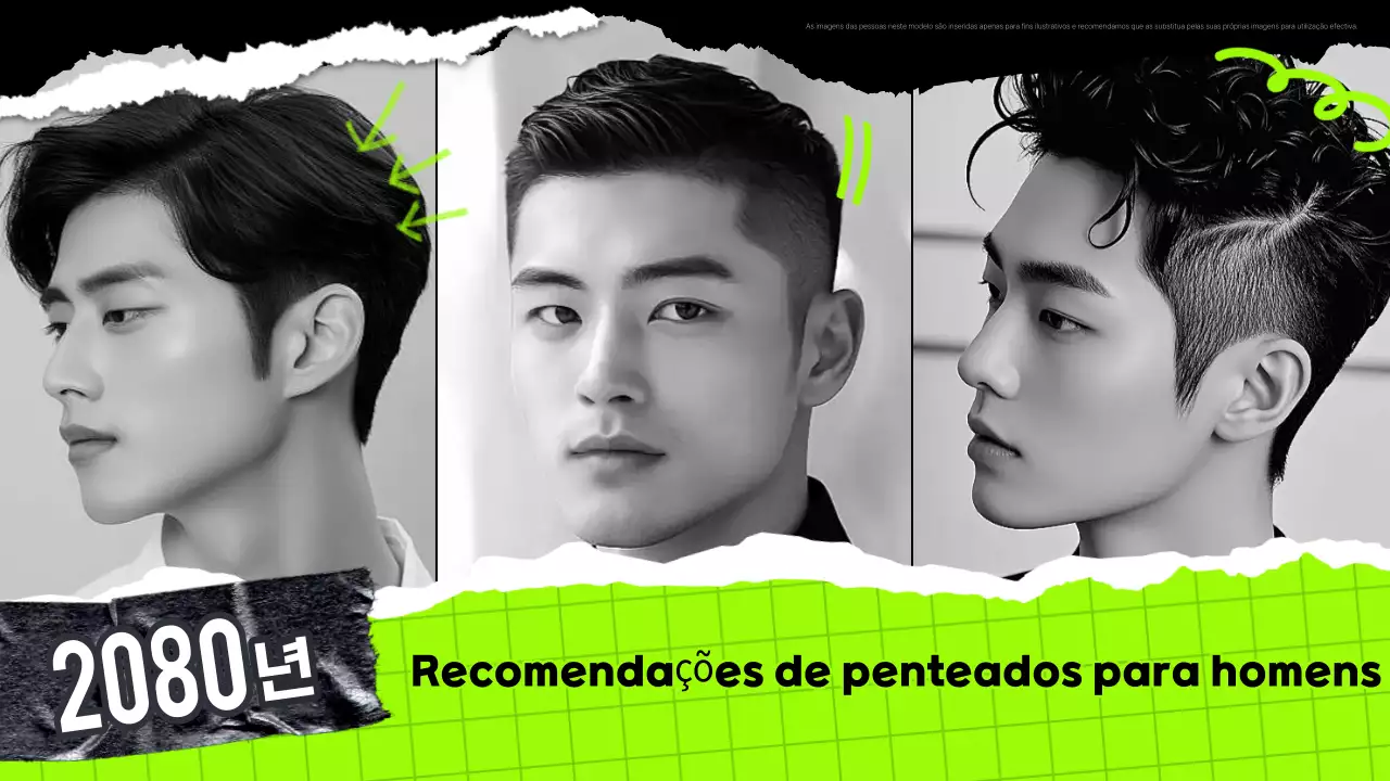 Anúncio de penteado verde moderno