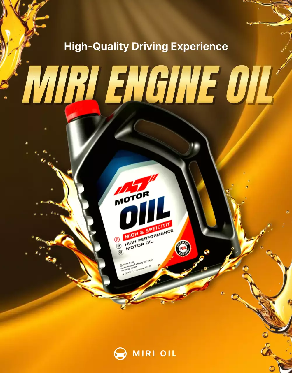 gold modern motor advertisement