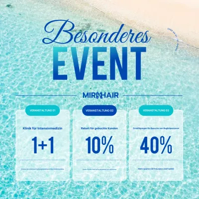 Sky Blue Modern Rabatt-Event