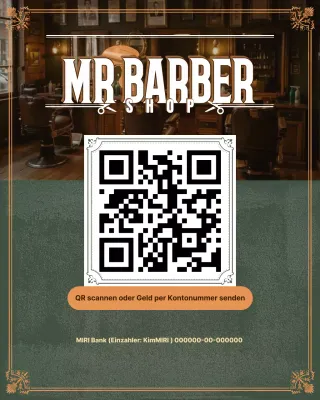 Grüner Vintage Barbershop-Führer