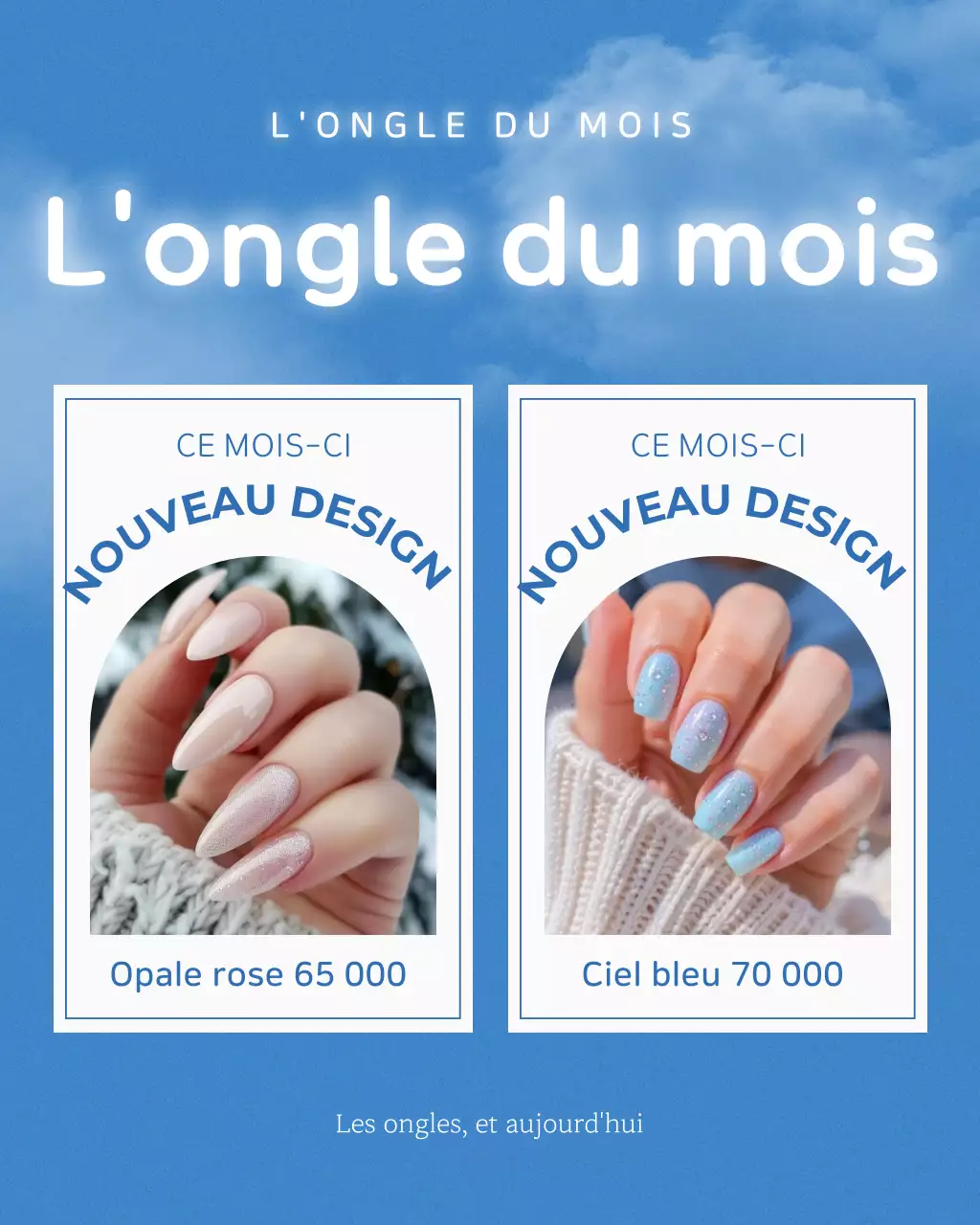 Promotion Ongles Modernes Bleus