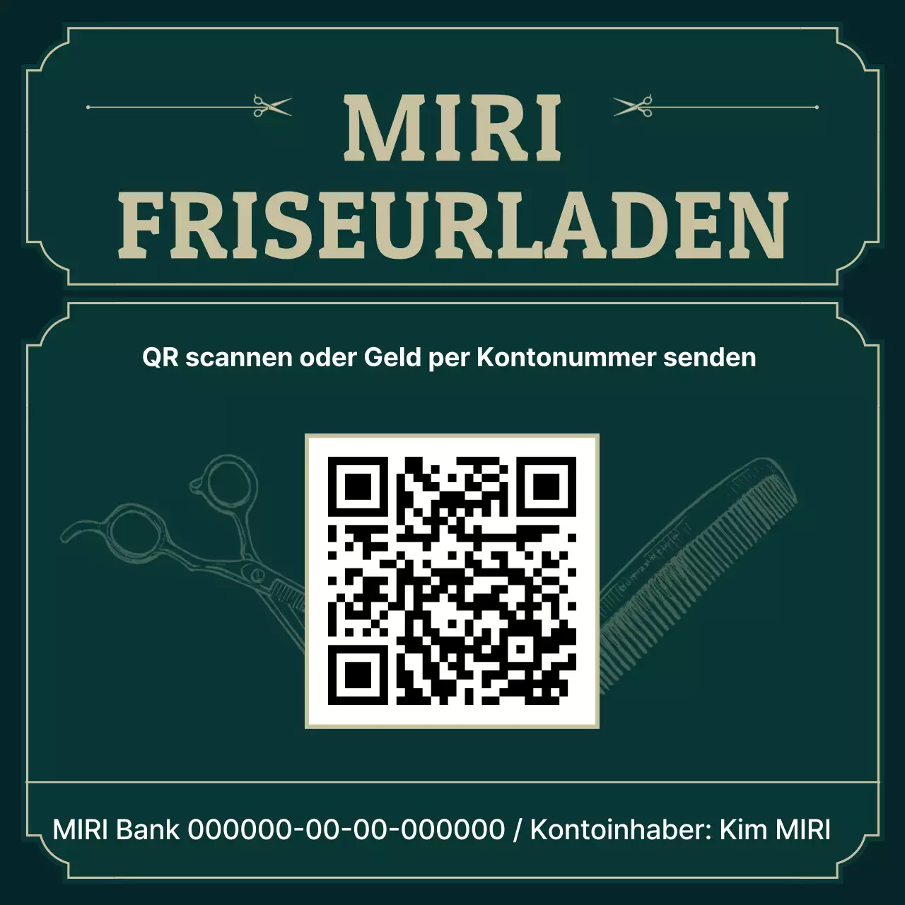 Grüner Vintage Barbershop-Führer