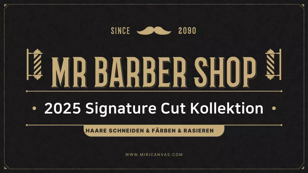 Schwarze Vintage-Frisur-Werbung