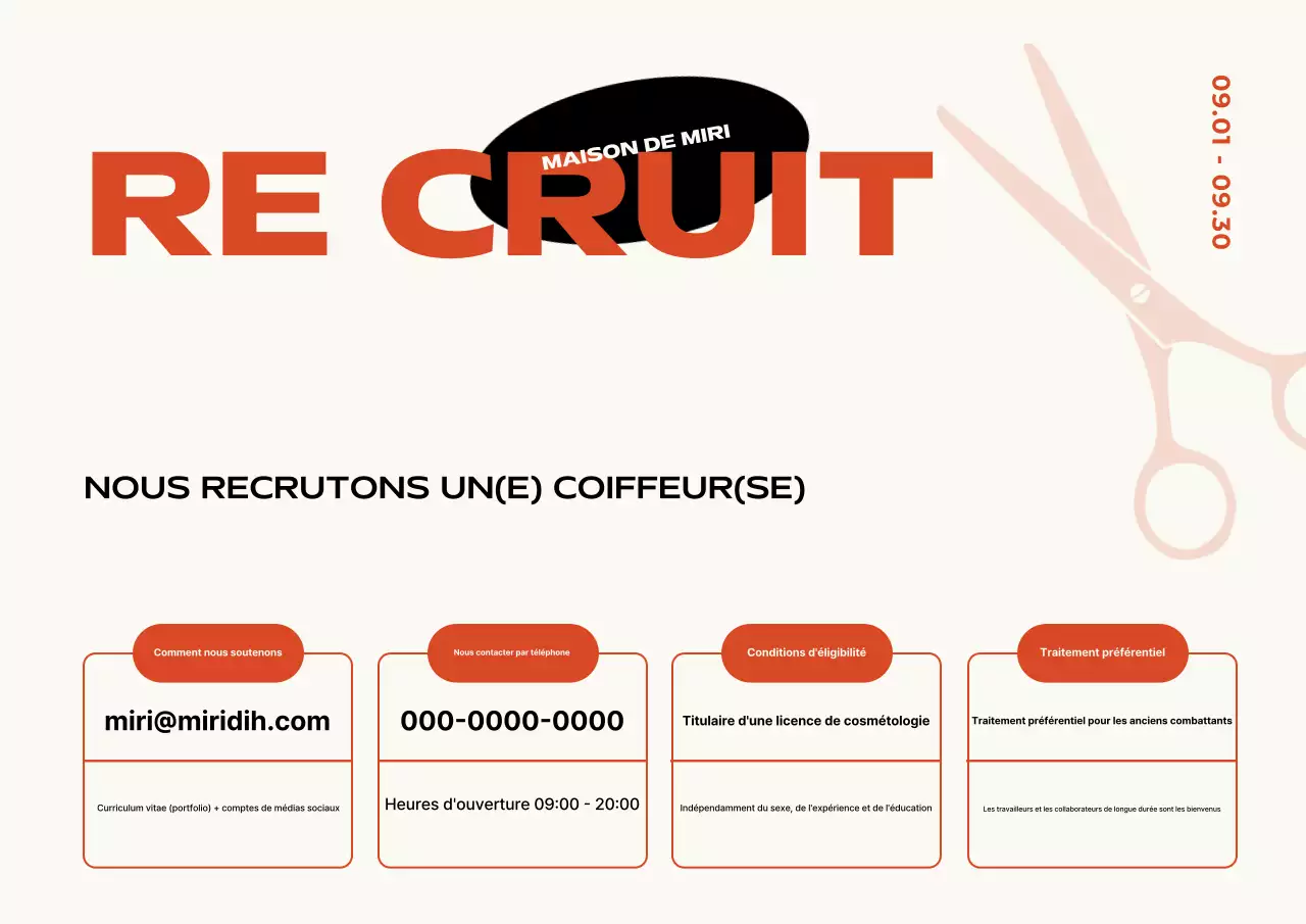 Recrutement Orange Modern
