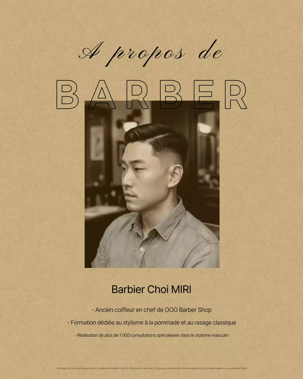 Promotion du salon de beauté beige vintage