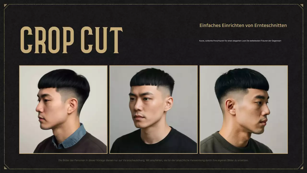 Schwarze Vintage-Frisur-Werbung