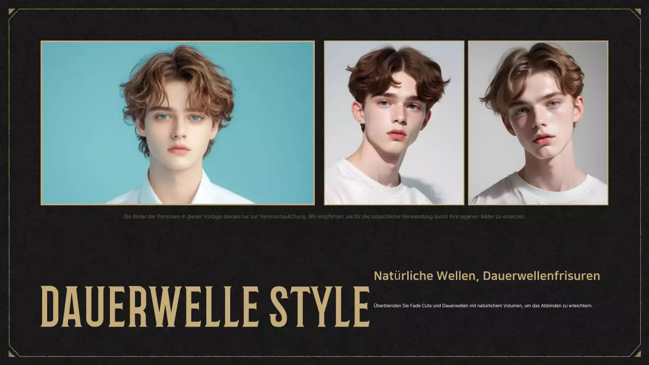 Schwarze Vintage-Frisur-Werbung